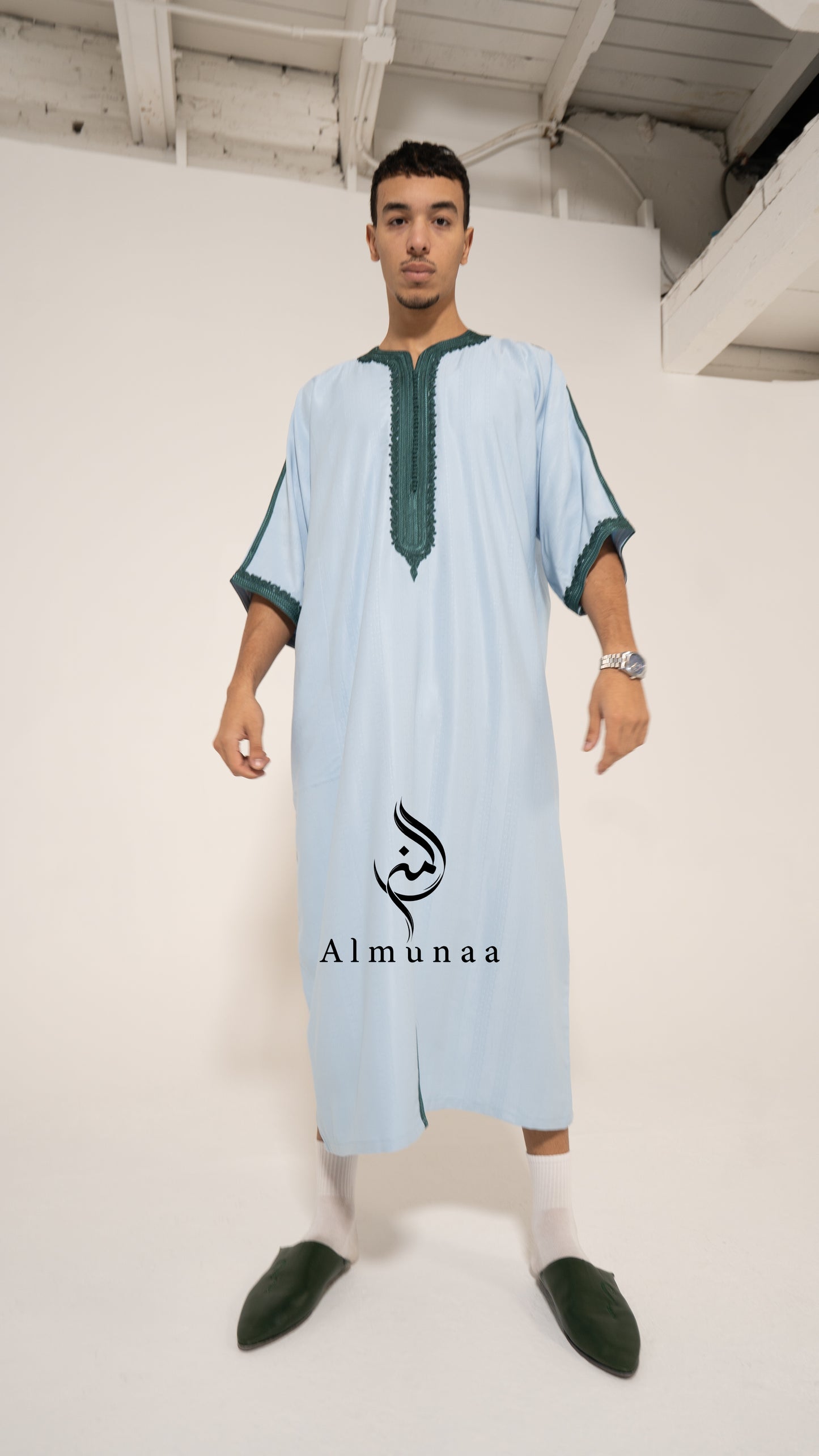 Pastel Blue Moroccan Luxury Gandoura for Men! Made with high-quality materials