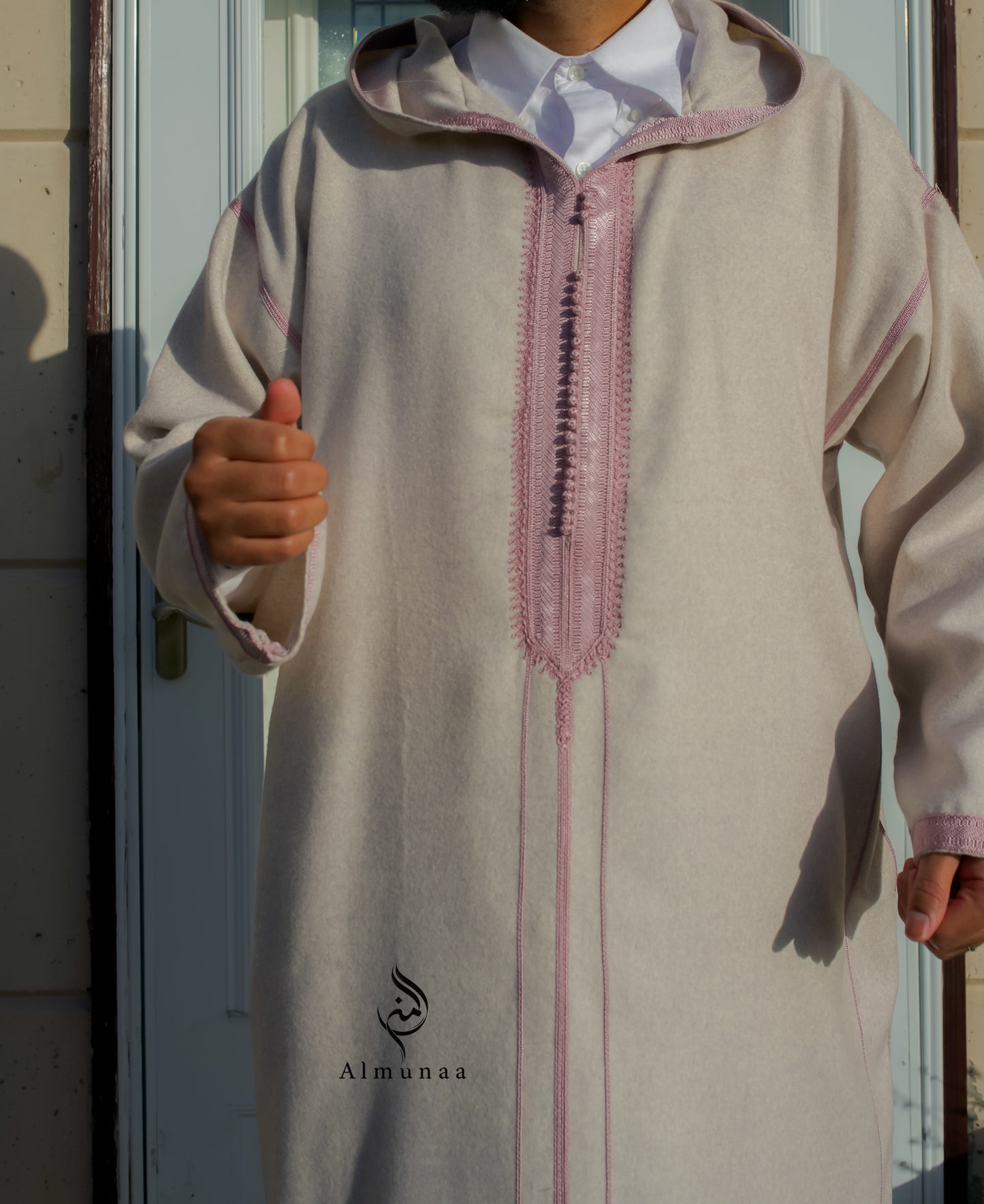 Mens Moroccan Winter Djellaba with Hood | Caftan Wedding Dress
