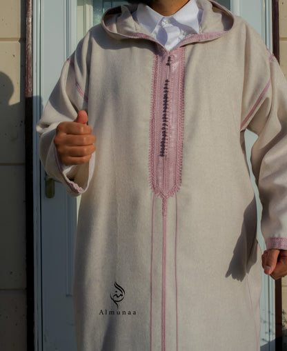 Mens Moroccan Winter Djellaba with Hood | Caftan Wedding Dress