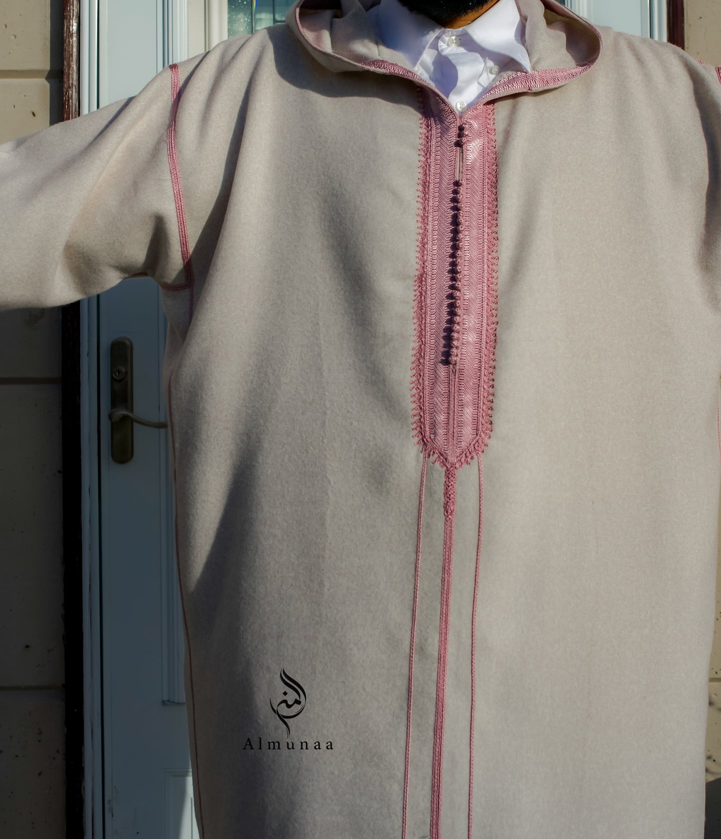 Mens Moroccan Winter Djellaba with Hood | Caftan Wedding Dress