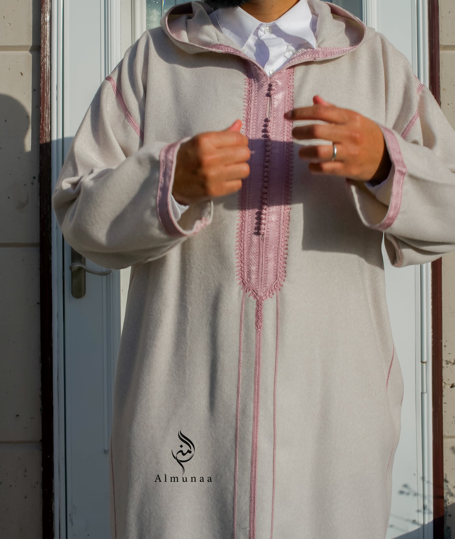 Mens Moroccan Winter Djellaba with Hood | Caftan Wedding Dress