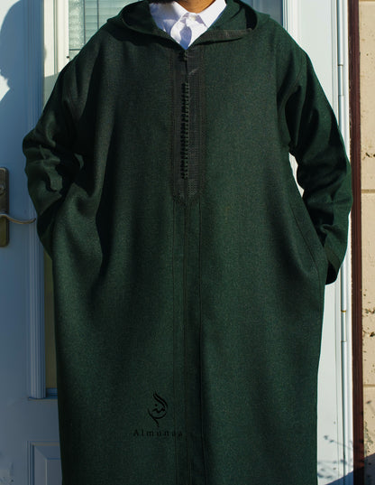 Mens Moroccan Winter Djellaba with Hood | Caftan Wedding Dress