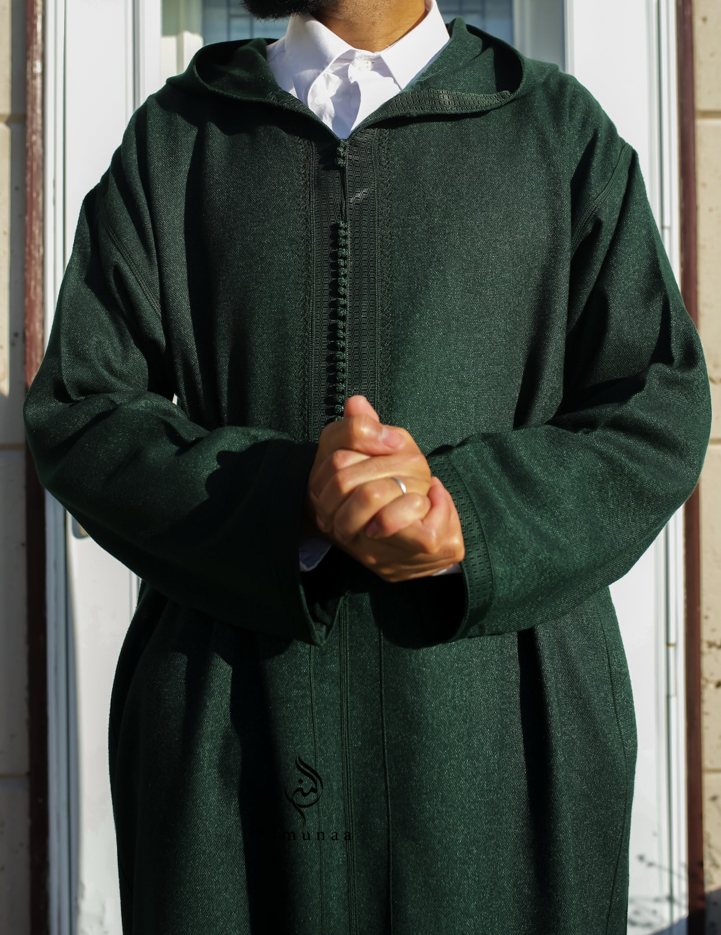 Mens Moroccan Winter Djellaba with Hood | Caftan Wedding Dress