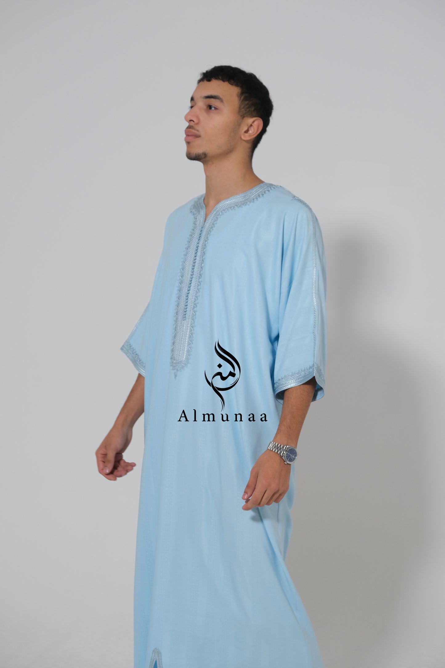 Pastel Blue Moroccan Luxury Gandoura for Men! Made with high-quality materials