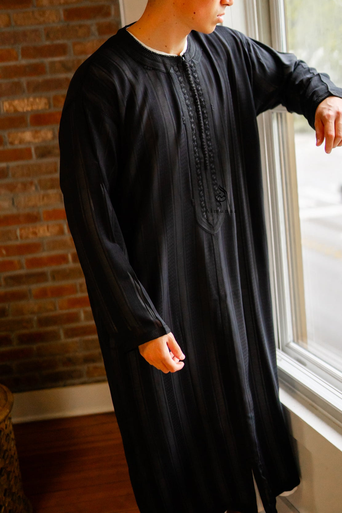 Black Moroccan kaftan