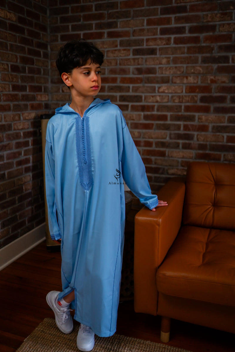 Moroccan Kids Djellaba – Elegant & Authentic Traditional Wear- Available in Different Colors