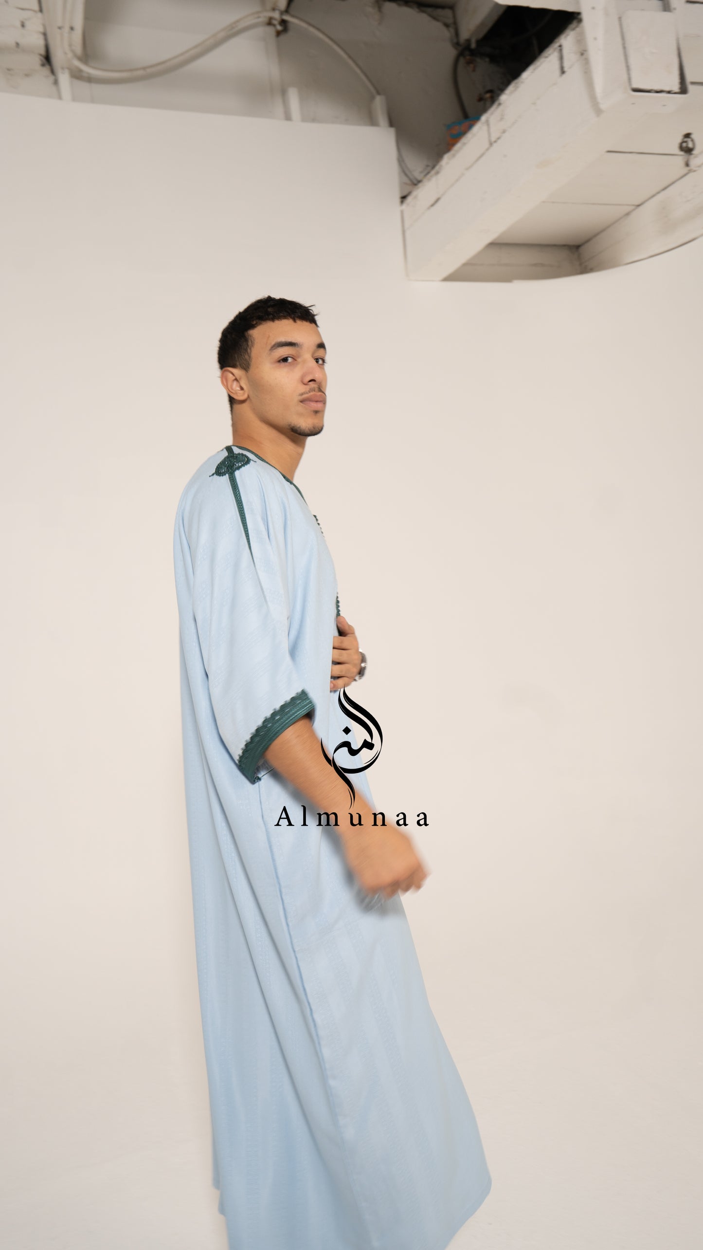 Pastel Blue Moroccan Luxury Gandoura for Men! Made with high-quality materials