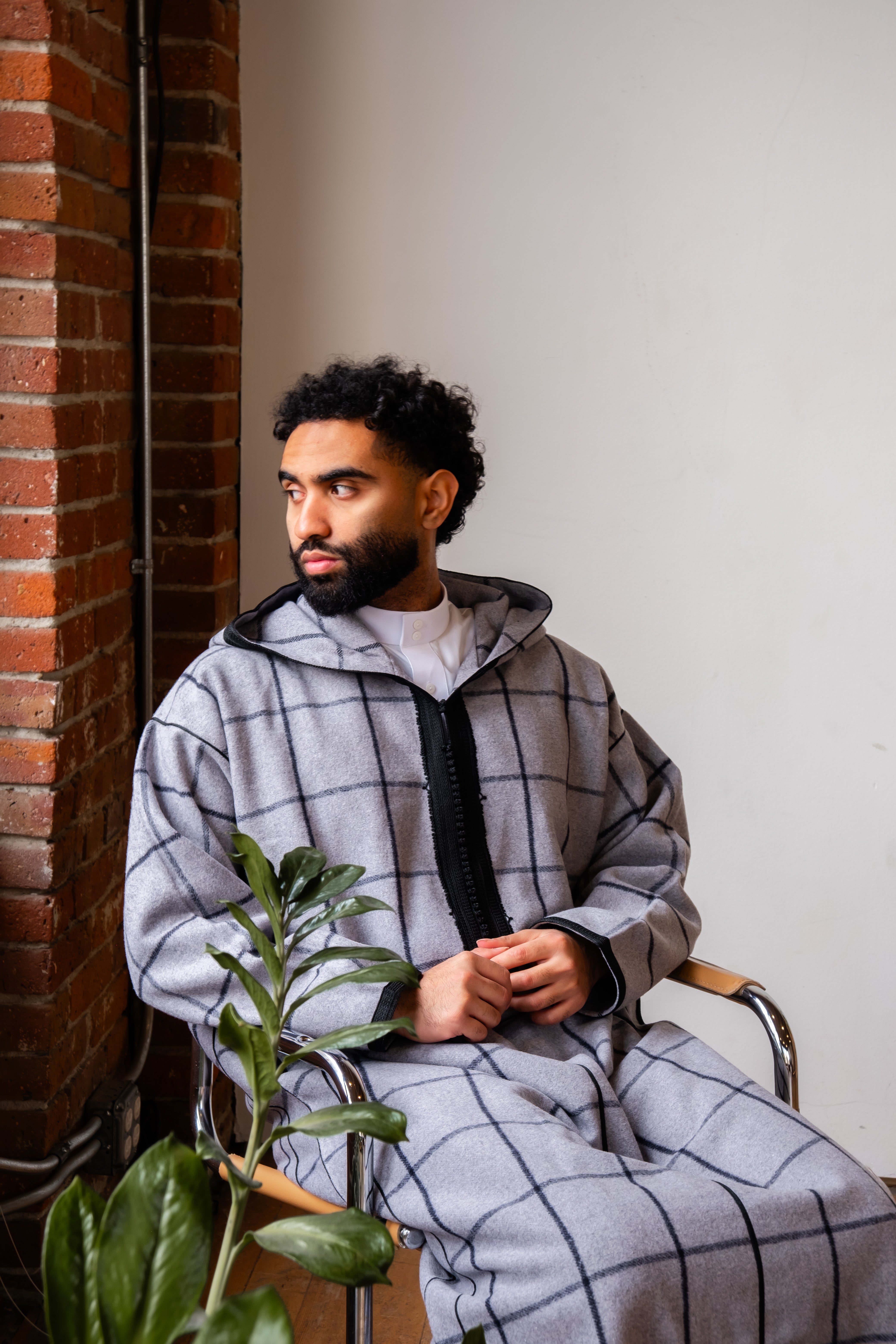 Mens WINTER Djellaba MOROCCAN with Hoodie, Customizable Long