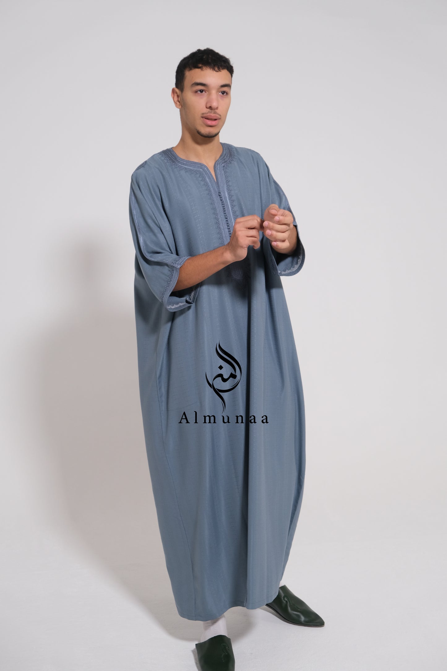 Pastel Blue Moroccan Luxury Gandoura for Men! Made with high-quality materials