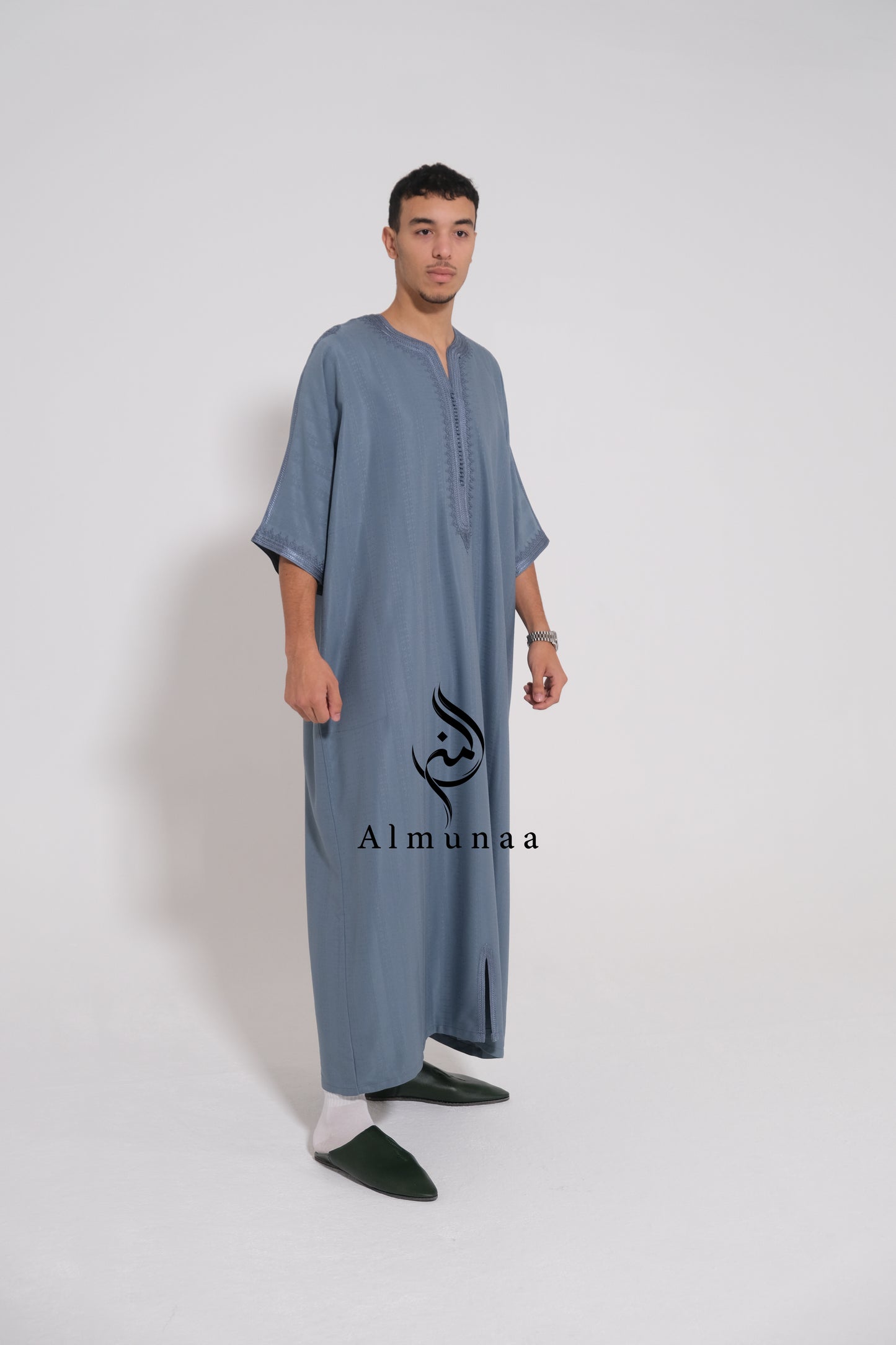 Pastel Blue Moroccan Luxury Gandoura for Men! Made with high-quality materials