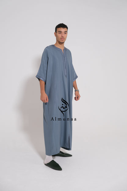Pastel Blue Moroccan Luxury Gandoura for Men! Made with high-quality materials