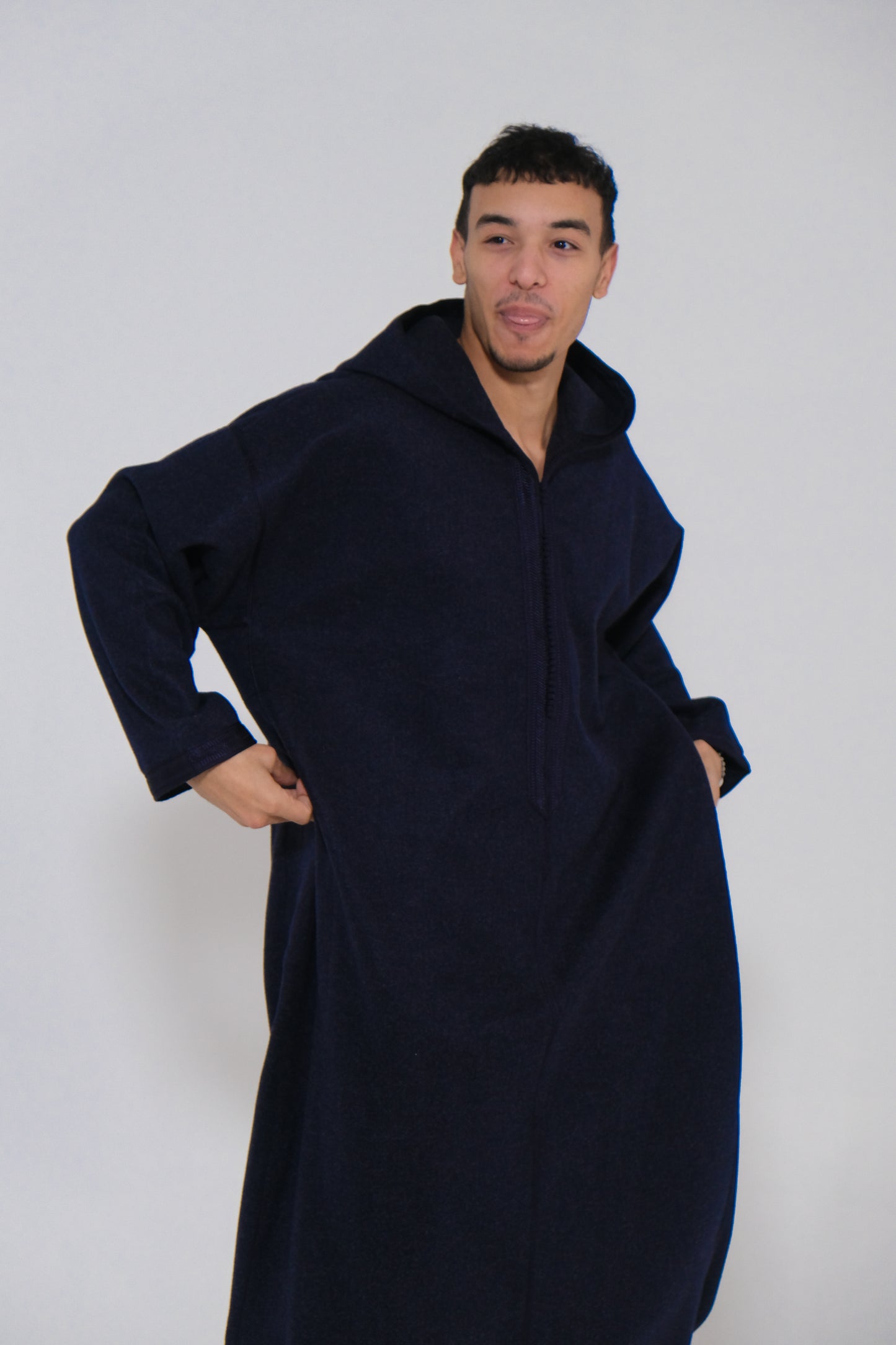 DJELLABA MOROCCAN in Navy Blue 