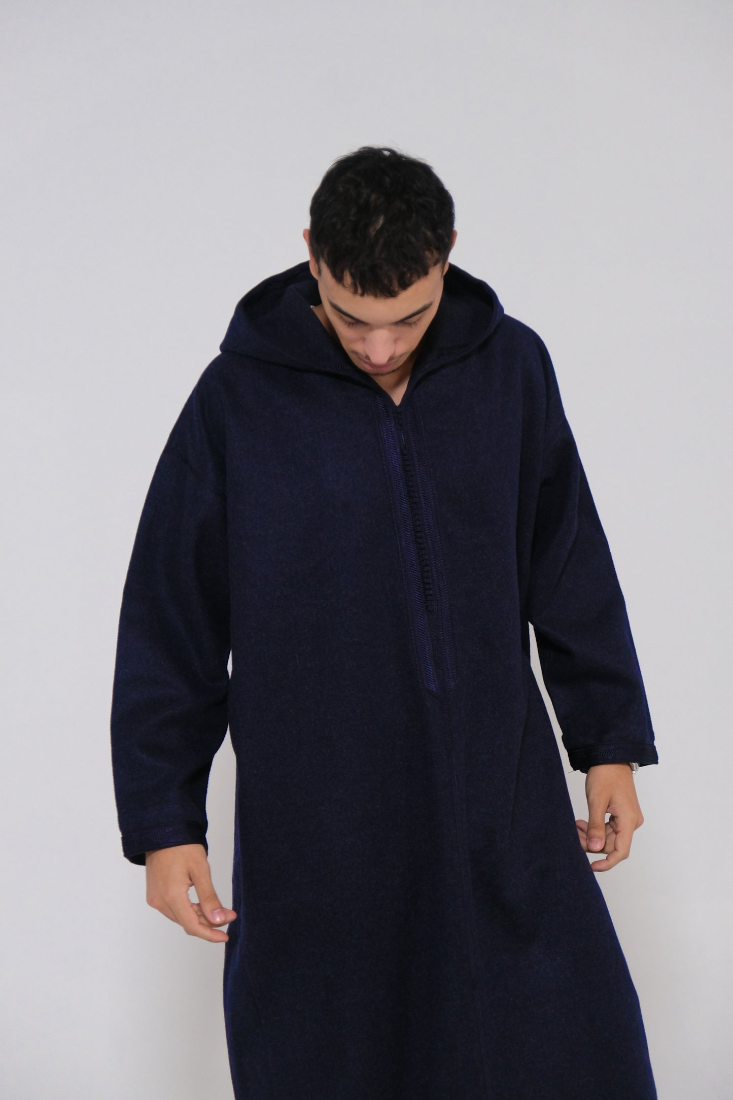 DJELLABA MOROCCAN in Navy Blue 