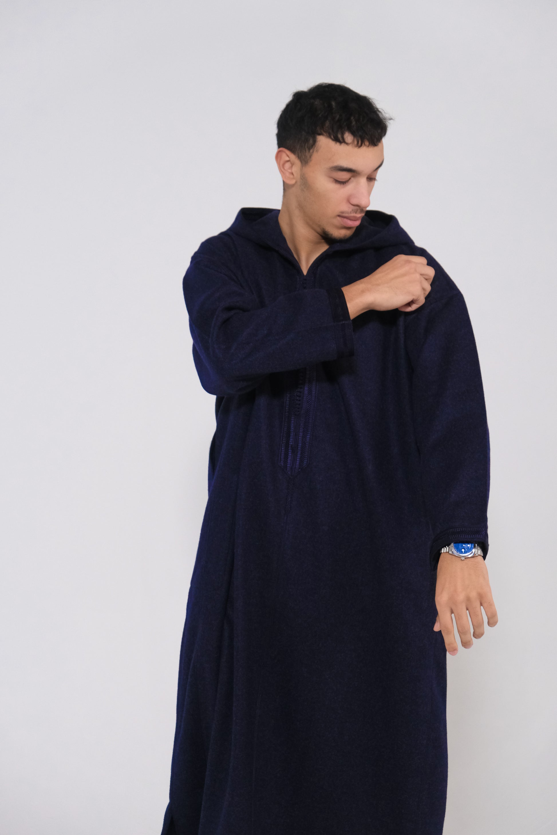 DJELLABA MOROCCAN in Navy Blue 