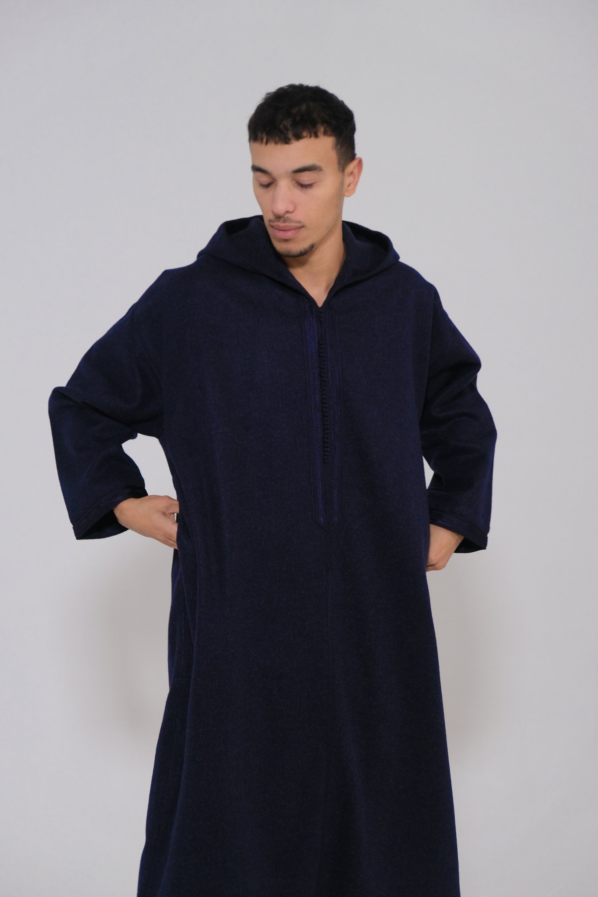 DJELLABA MOROCCAN in Navy Blue 