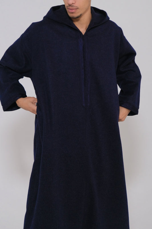 DJELLABA MOROCCAN in Navy Blue 