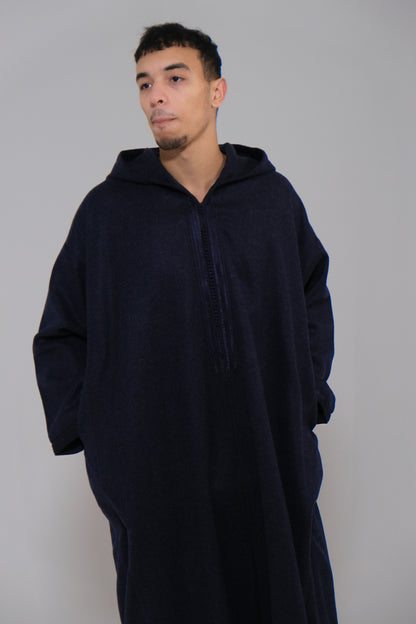 DJELLABA MOROCCAN in Navy Blue 