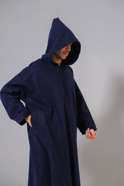 DJELLABA MOROCCAN in Navy Blue 