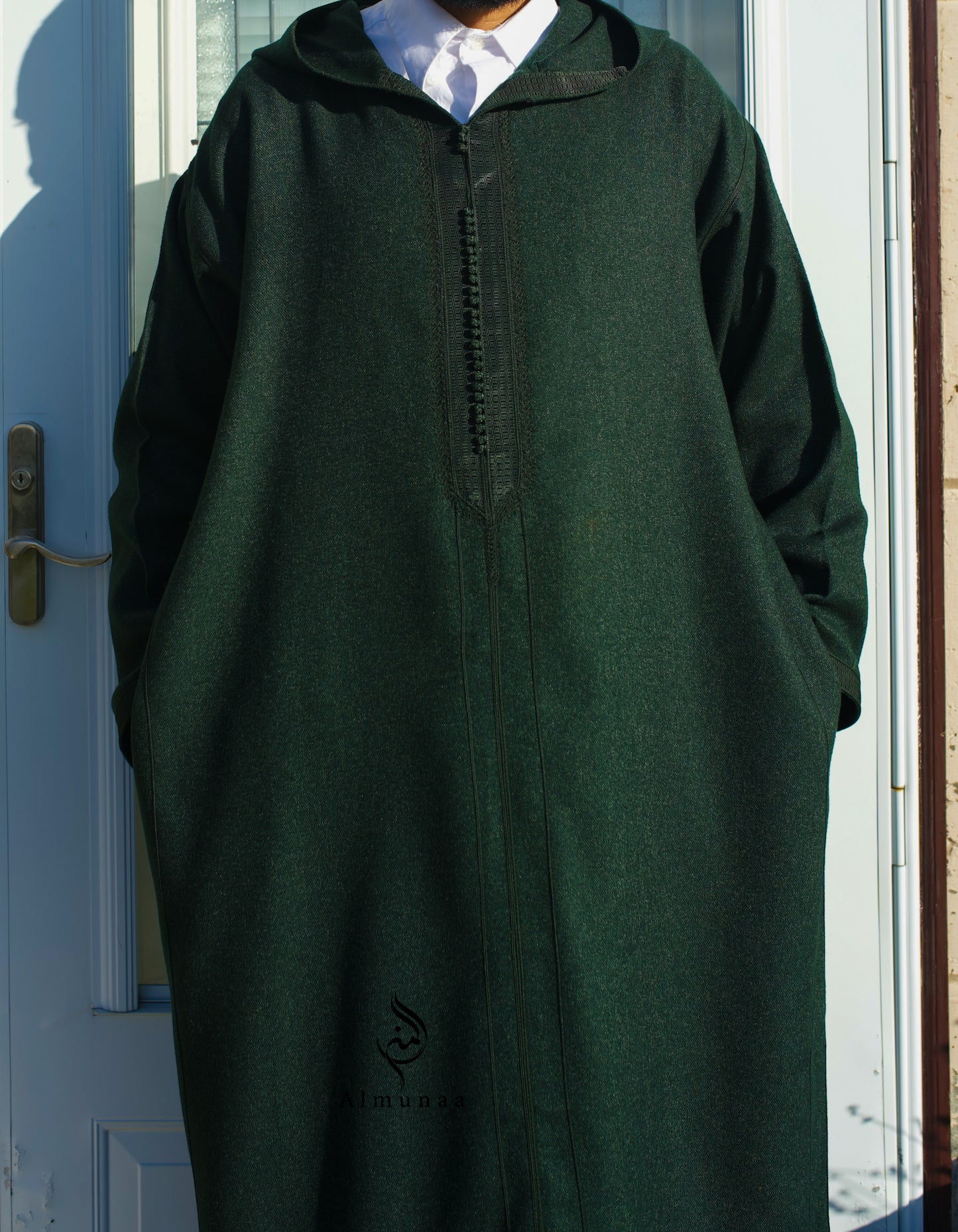 Mens Moroccan Winter Djellaba with Hood | Caftan Wedding Dress