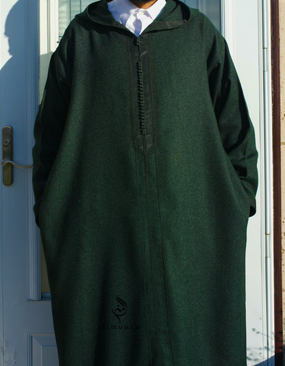 Mens Moroccan Winter Djellaba with Hood | Caftan Wedding Dress