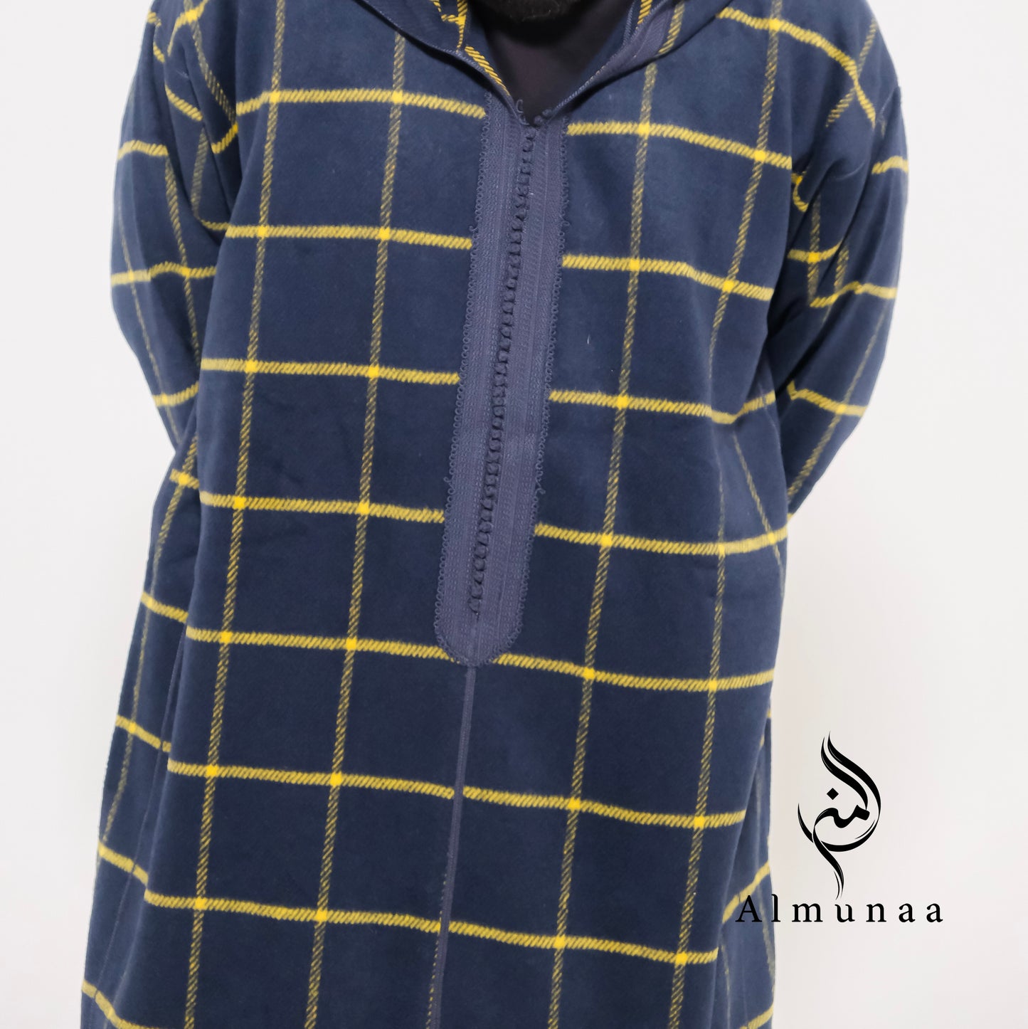 Mens WINTER Djellaba MOROCCAN with Hoodie, Customizable Long Sleeve Winter Jabador Djellaba Caftan Dress