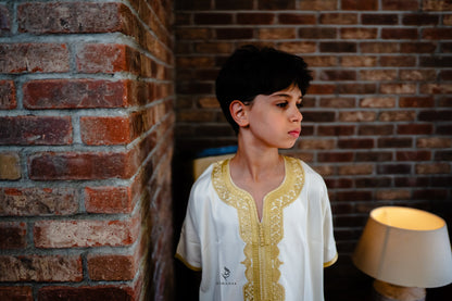 Kids Moroccan Gandoura – Elegant & Authentic Traditional Wear- Available in Different Colors