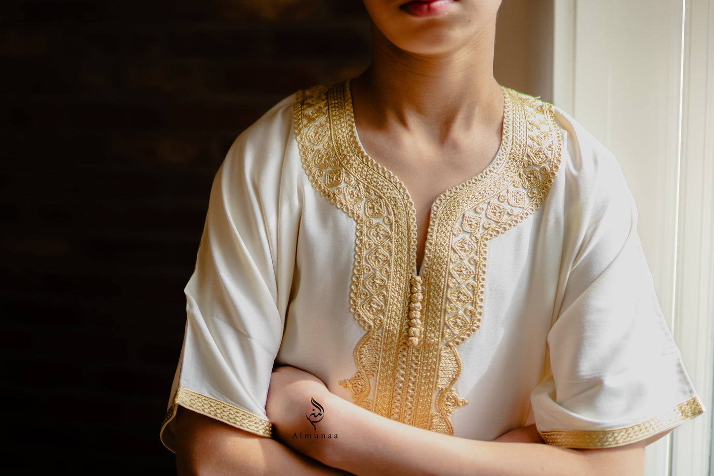 Kids Moroccan Gandoura – Elegant & Authentic Traditional Wear- Available in Different Colors