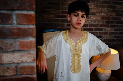 Kids Moroccan Gandoura – Elegant & Authentic Traditional Wear- Available in Different Colors