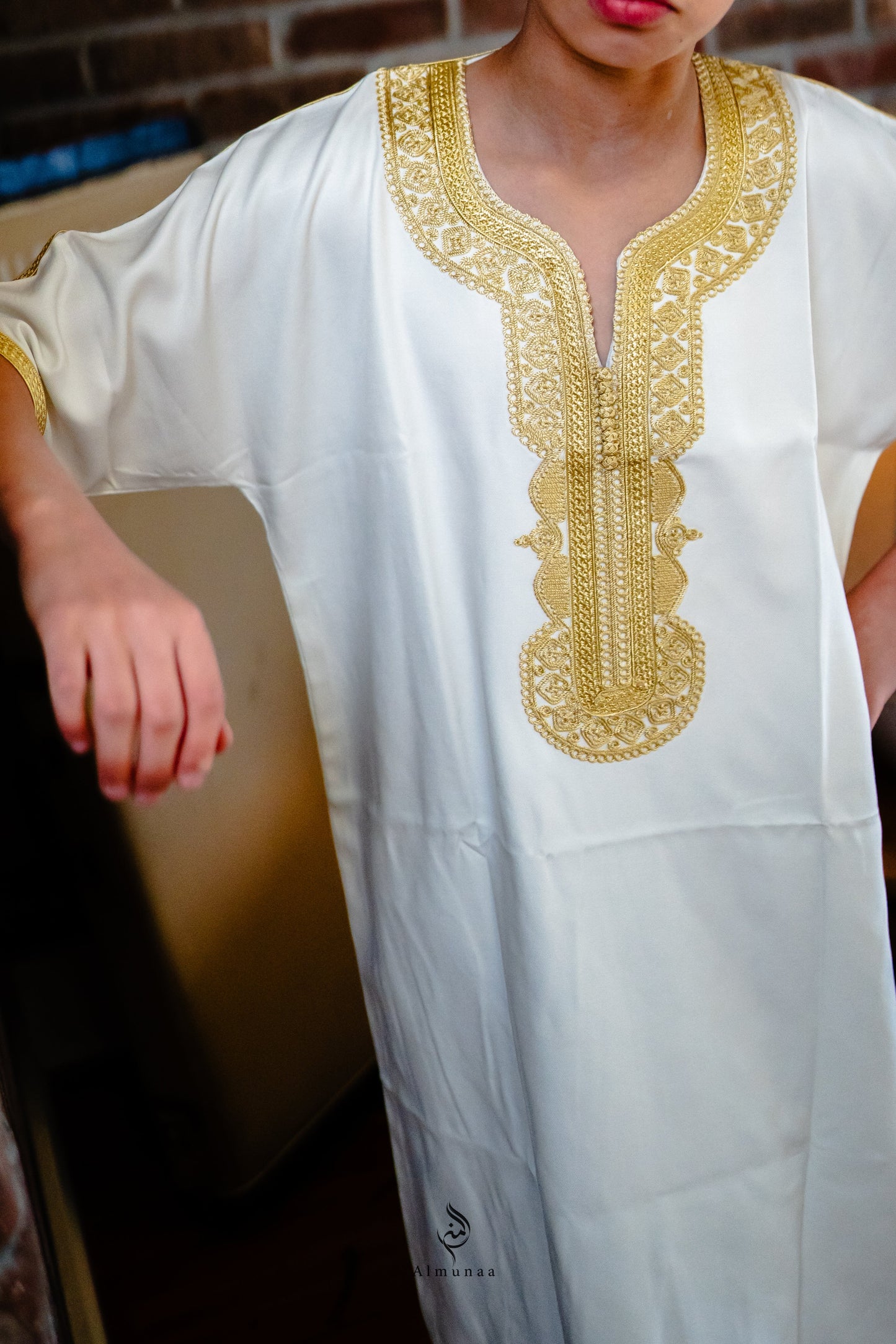 Kids Moroccan Gandoura – Elegant & Authentic Traditional Wear- Available in Different Colors